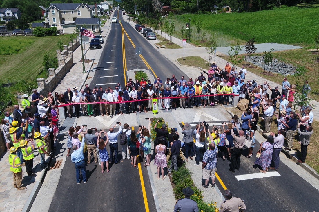 NVTA celebrated the completion of a Route 9 Traffic Calming Project in the Town of Hillsboro.