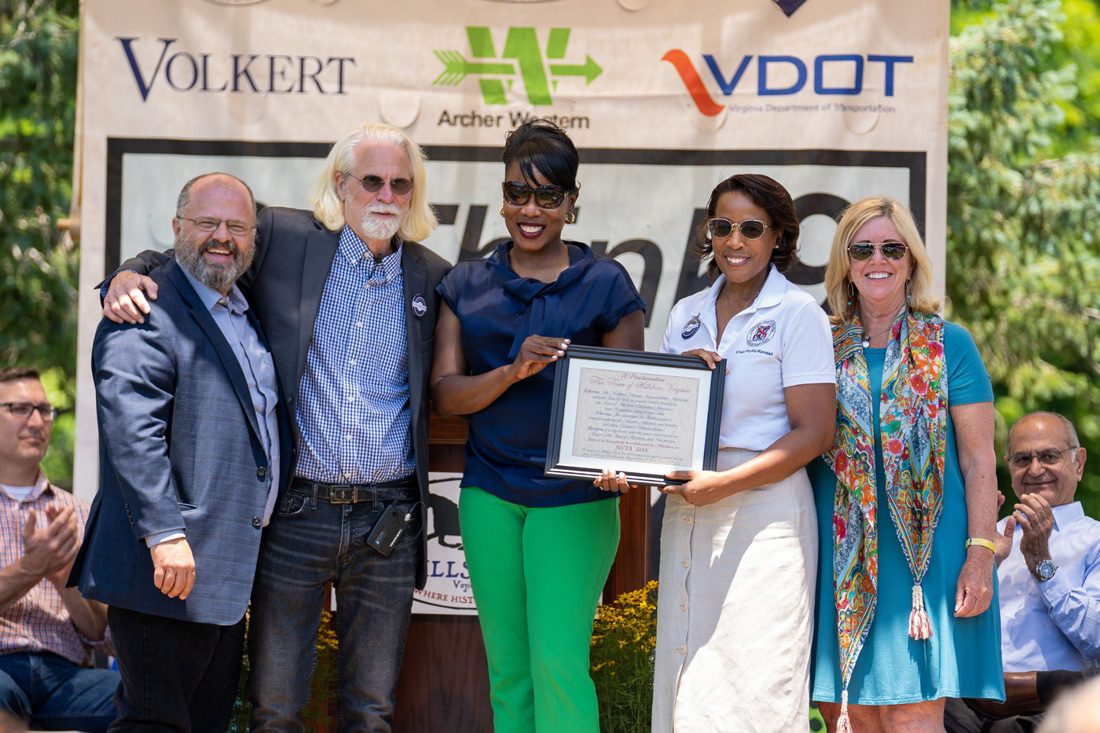 The Town of Hillsboro proclaimed June 18th as “NVTA Day” - the date in 2018 Authority members voted to fund the Route 9 Project.