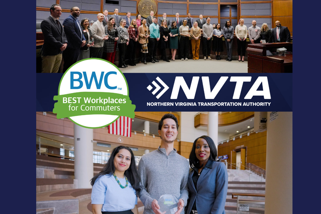 NVTA was proud to be recognized as one of the Best Workplaces for Commuters.